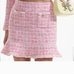 Self-Portrait Knit Sparkling, Pink Multi-tone Skirt.😍